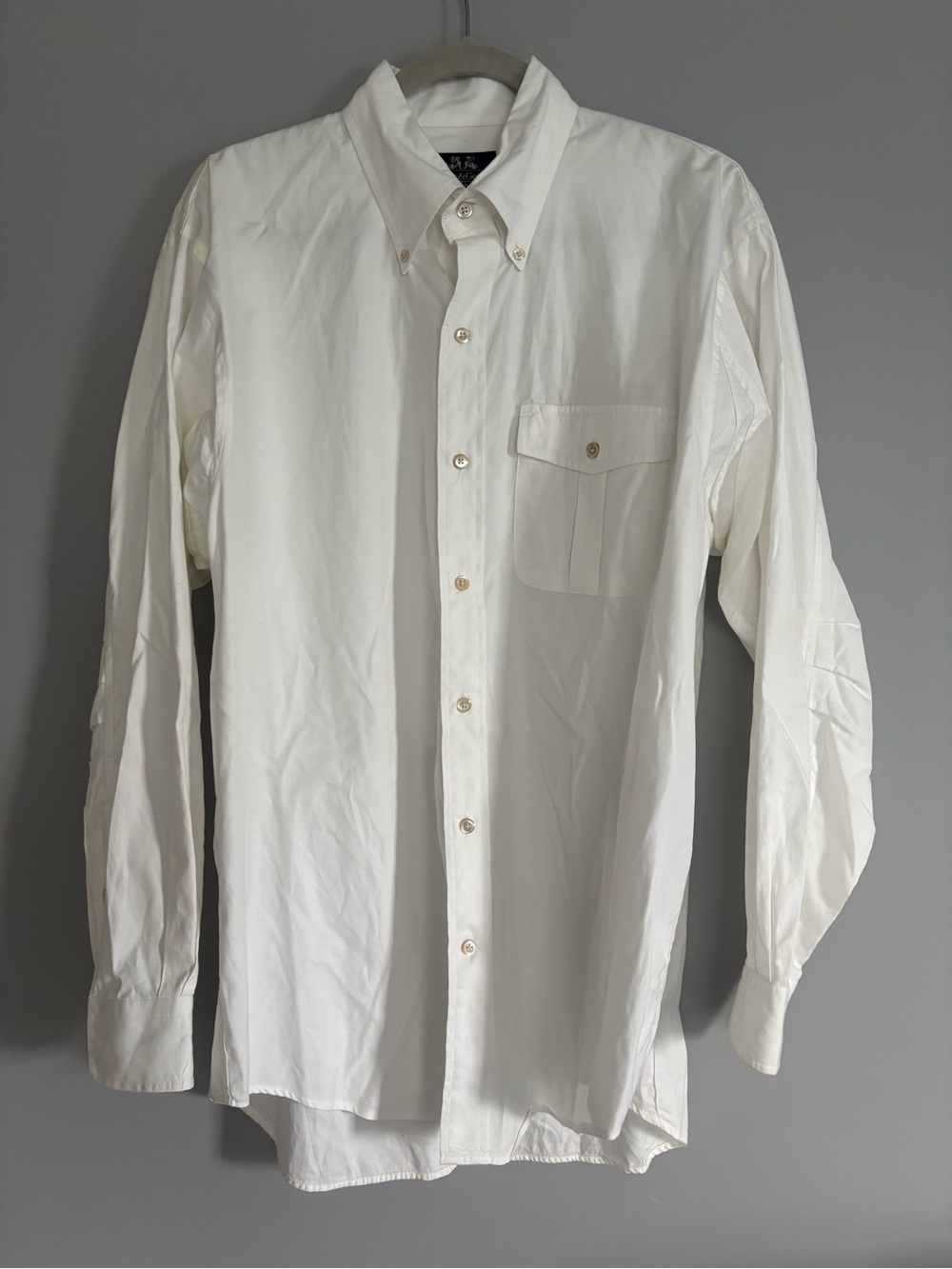 Men's Willis&Geiger White Button-Down Dress Shirt with Patch Pocket